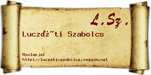 Luczáti Szabolcs névjegykártya