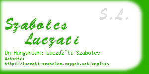 szabolcs luczati business card